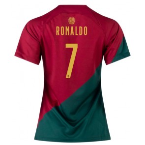 Portugal Cristiano Ronaldo #7 Hemmatröja Dam VM 2022 Kortärmad
